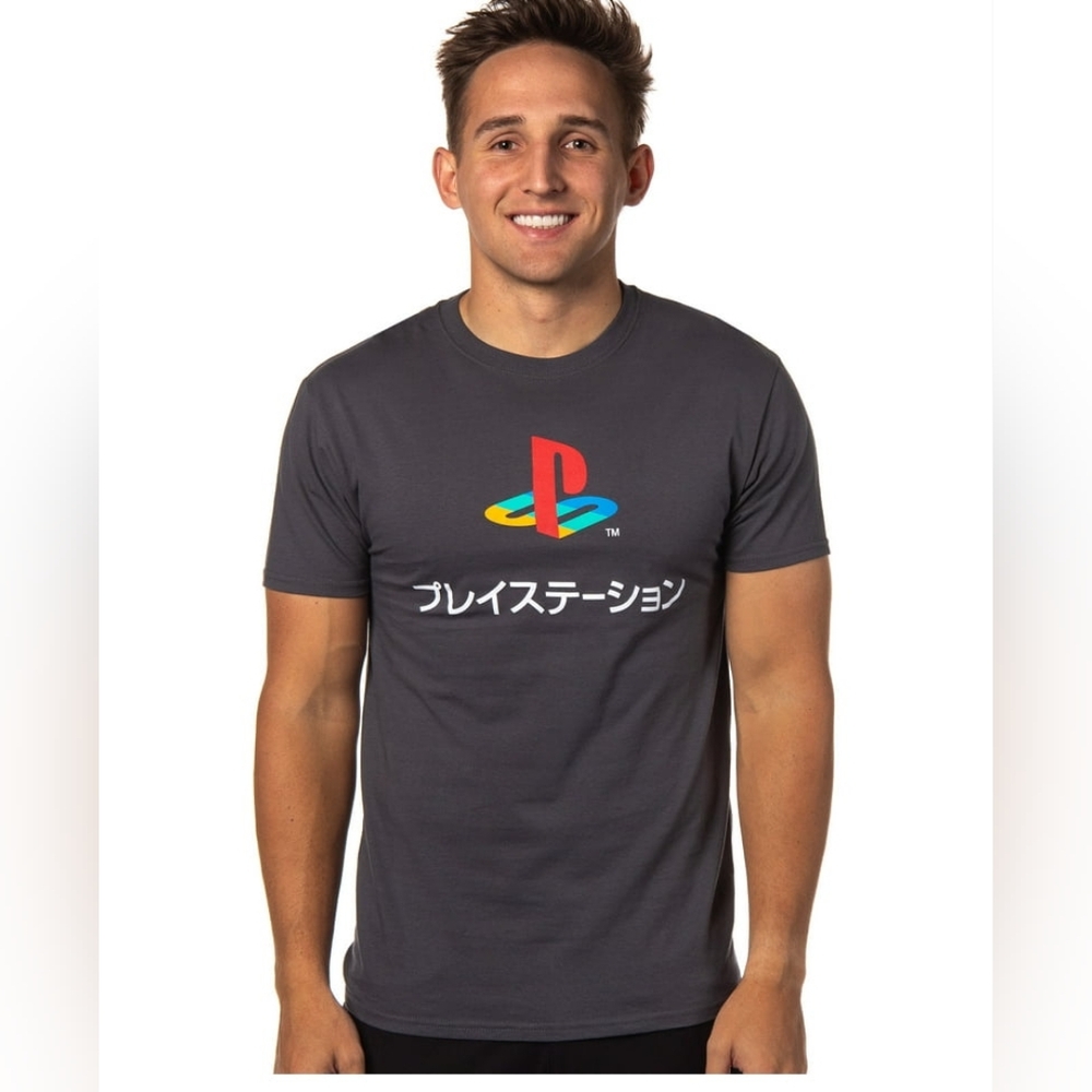 Sony PlayStation Logo Gray T-Shirt